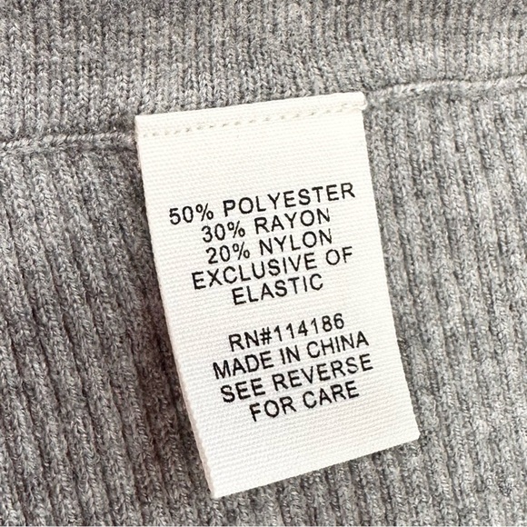 NWT Adyson Parker ribbed knit gray pants loungewear pull on medium - Picture 7 of 13